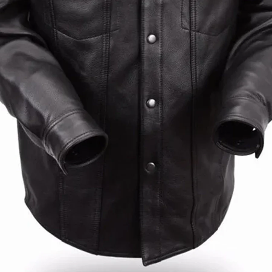 2653-milestone-men-s-leather-motorcycle-shirt-4.webp Milestone - Men's Leather Motorcycle Shirt