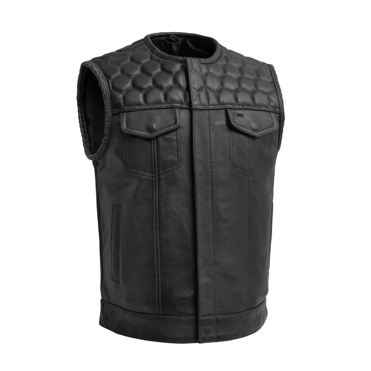 279-hornet-men-s-club-style-leather-vest-6.webp Hornet Men's Club Style Leather Vest