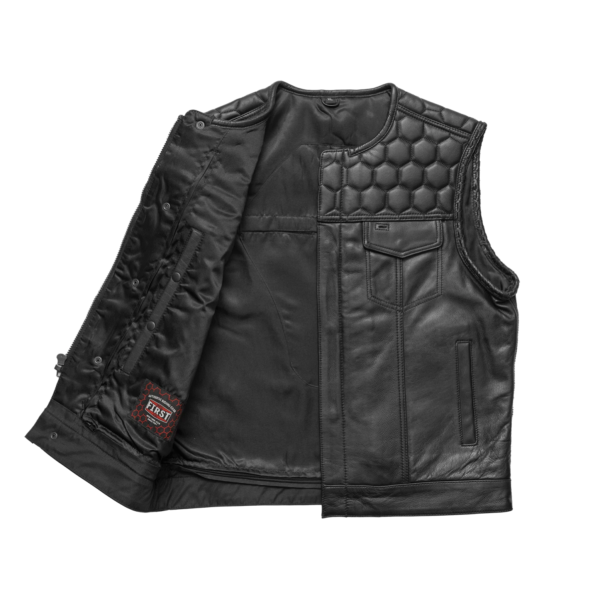 279-hornet-men-s-club-style-leather-vest-8.png Hornet Men's Club Style Leather Vest