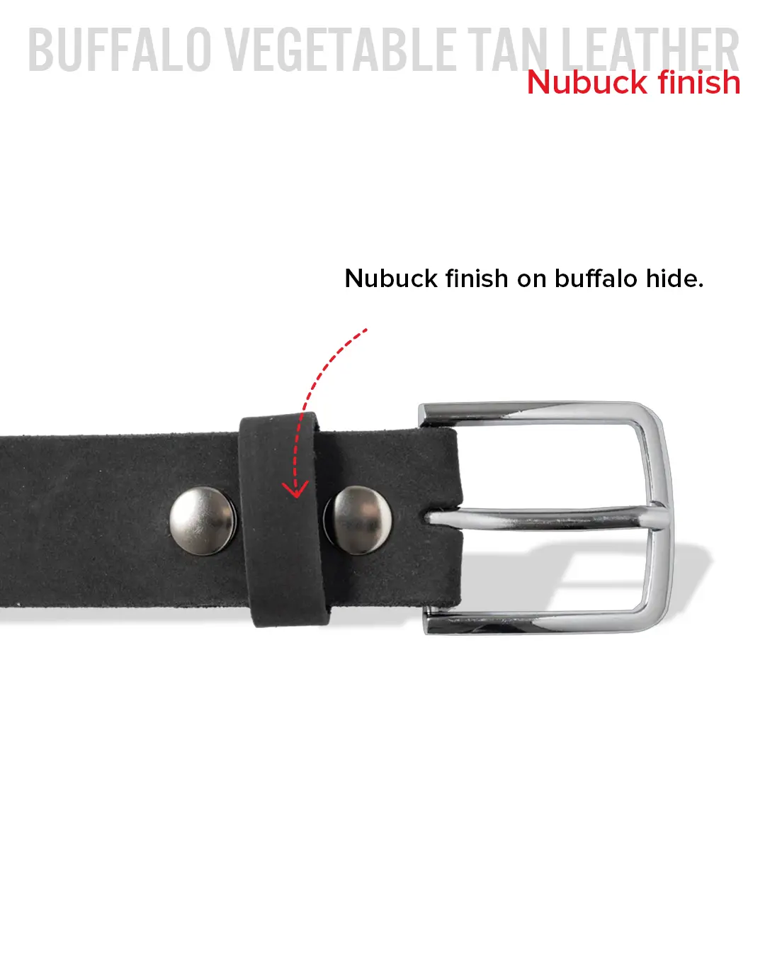 Gunmetal Nubuck Belt