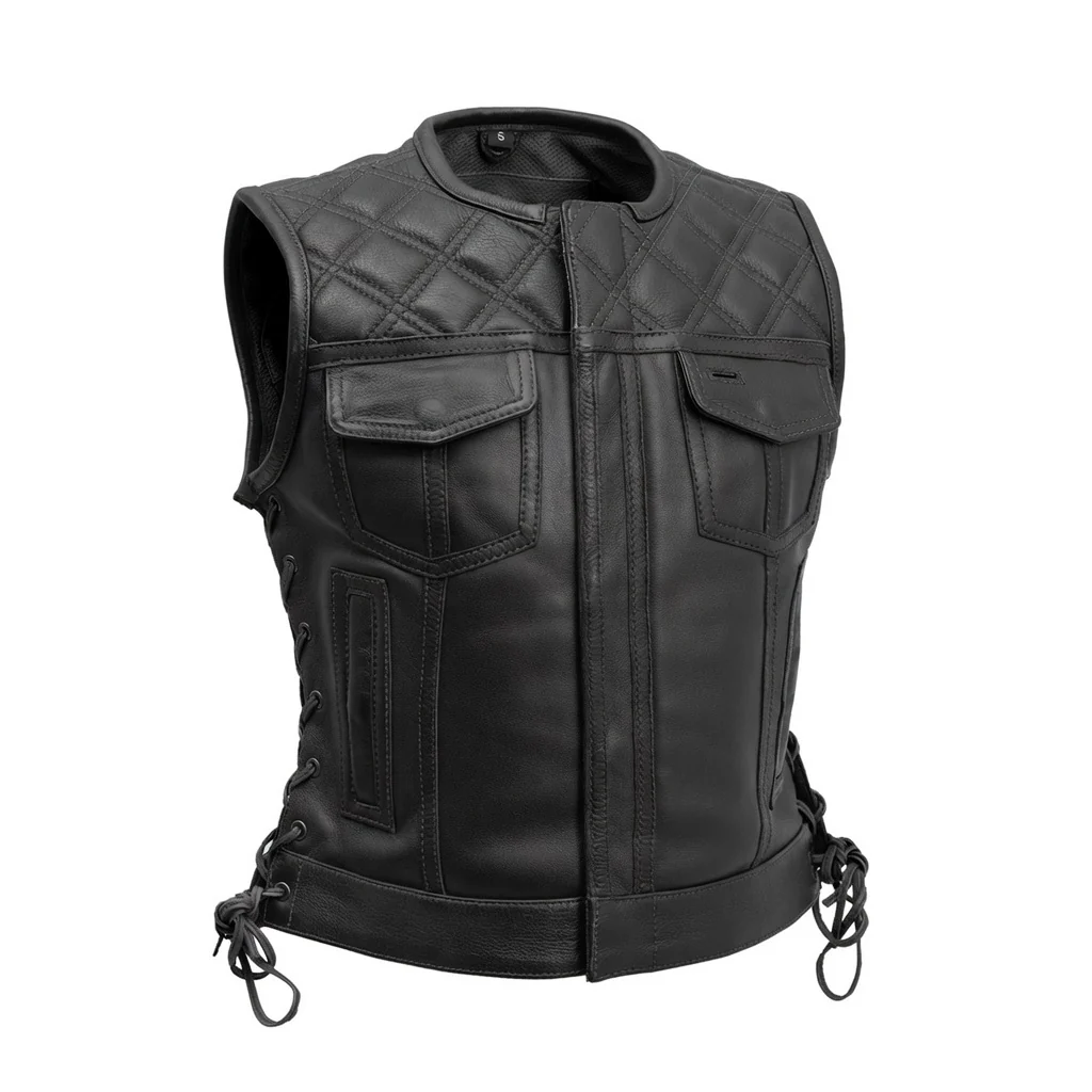 327-bonnie-women-s-motorcycle-leather-vest-diamond-quilt-1.webp Bonnie - Women's Motorcycle Leather Vest - Diamond Quilt