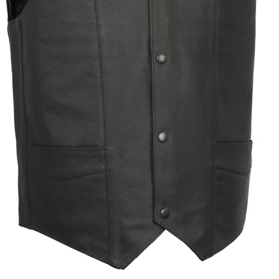 Top Shot Men's Motorcycle Western Style Leather Vest
