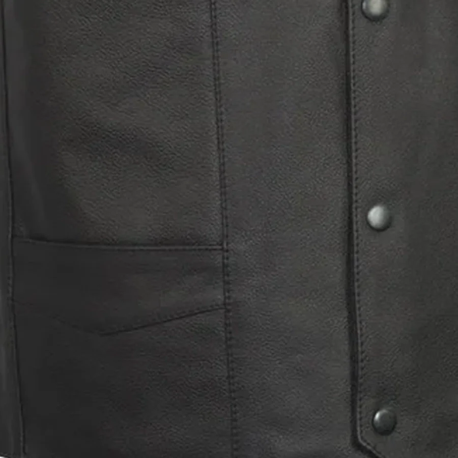 Top Shot Men's Motorcycle Western Style Leather Vest