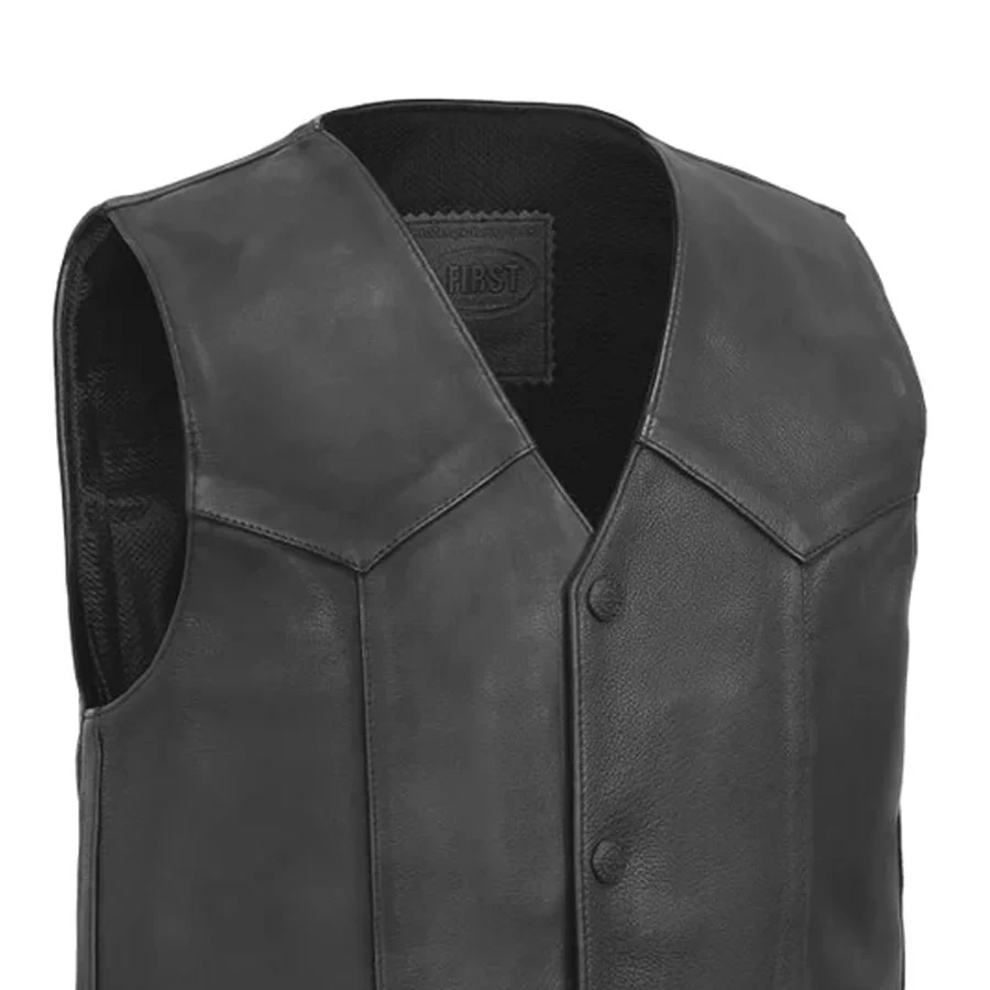 Tombstone Men's Motorcycle Western Style Leather Vest
