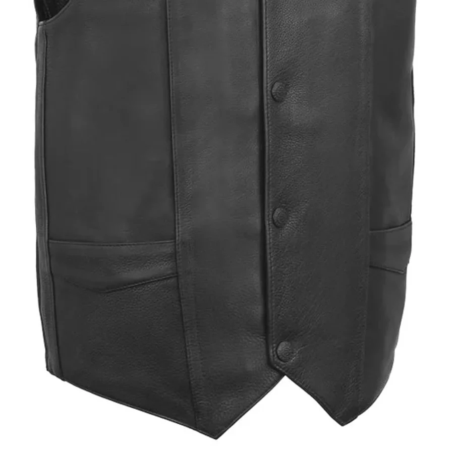 Tombstone Men's Motorcycle Western Style Leather Vest
