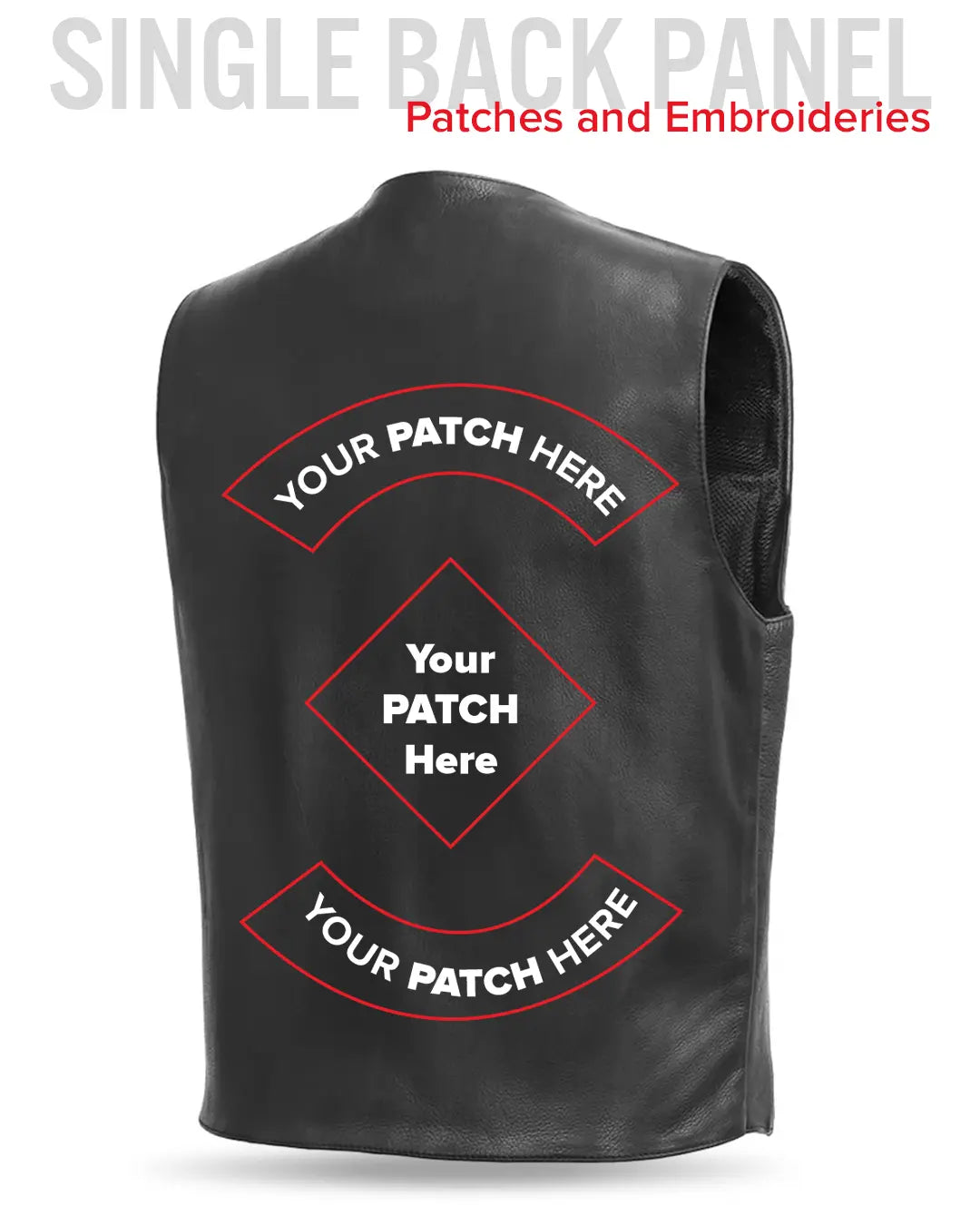 Tombstone Men's Motorcycle Western Style Leather Vest