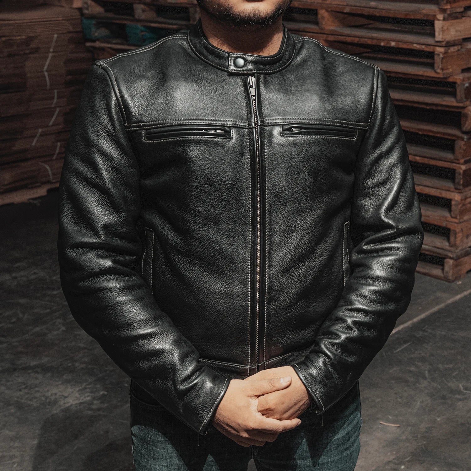 Men's Center Zipper Custom Jacket