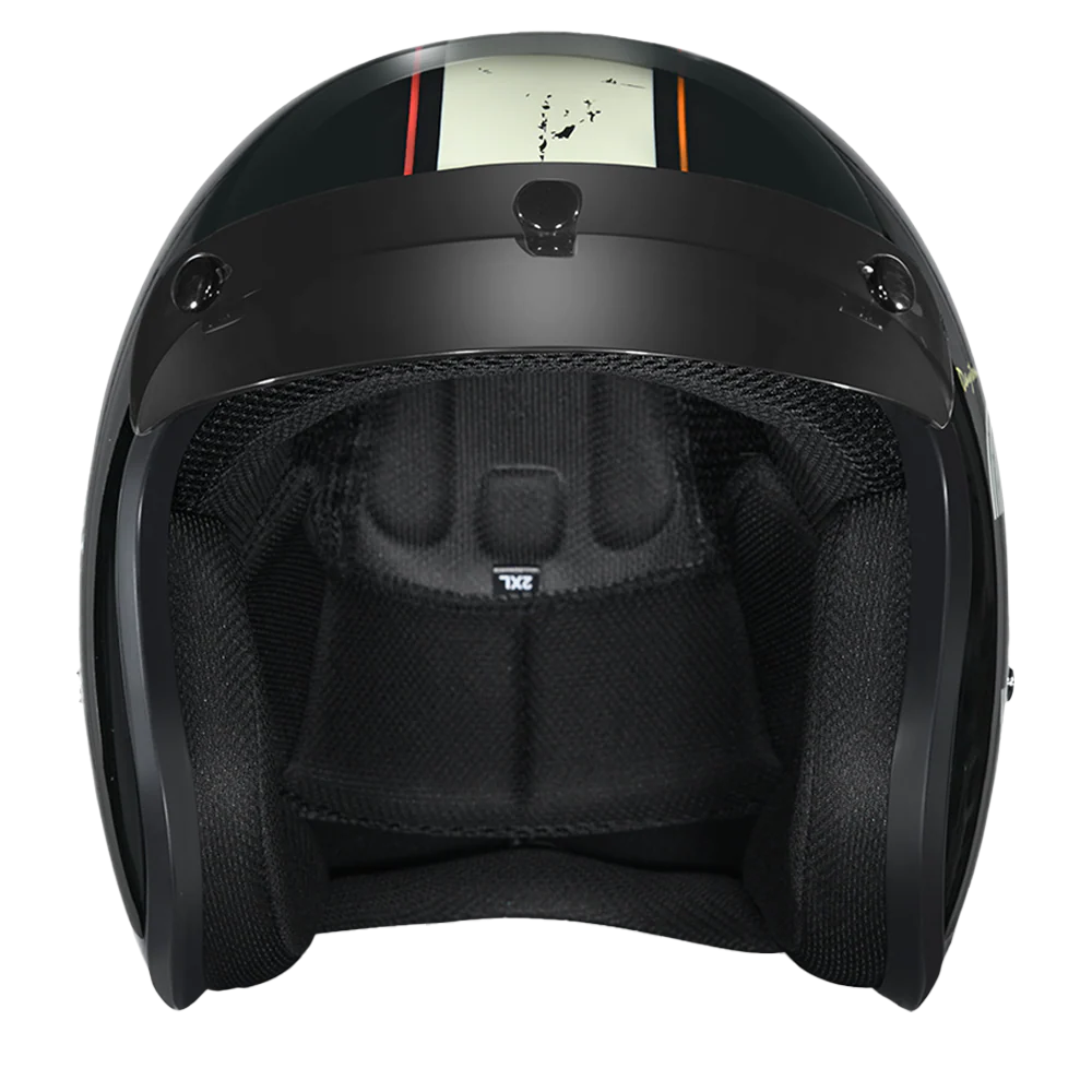 DOT Approved Daytona Cruiser Open Face Motorcycle Helmet - Men, Women & Youth - With Visor & Graphics - W/ Daytona 30th
