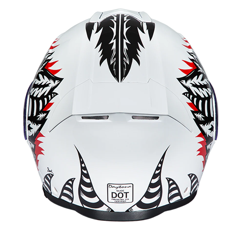 Daytona Glide Modular Motorcycle Helmet - DOT Approved, Bluetooth Ready, Dual Visor, Men/Women/Youth - W/ Phoenix