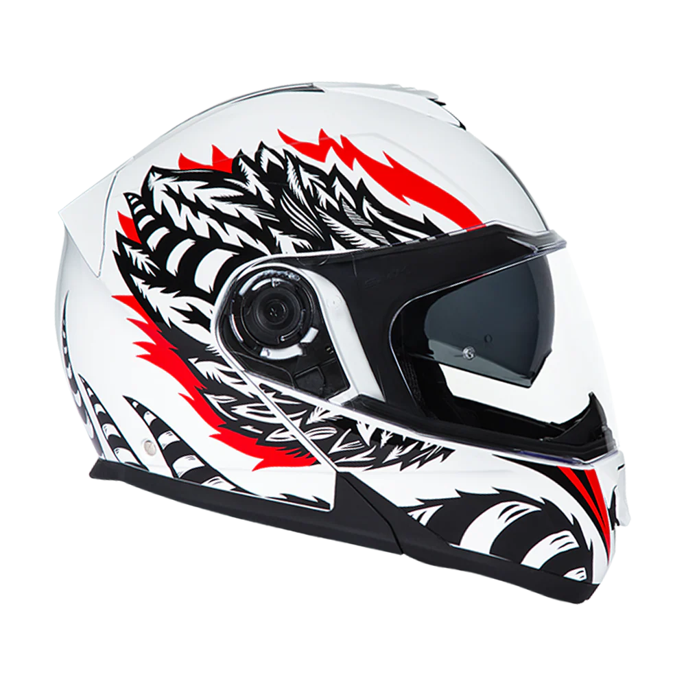 Daytona Glide Modular Motorcycle Helmet - DOT Approved, Bluetooth Ready, Dual Visor, Men/Women/Youth - W/ Phoenix