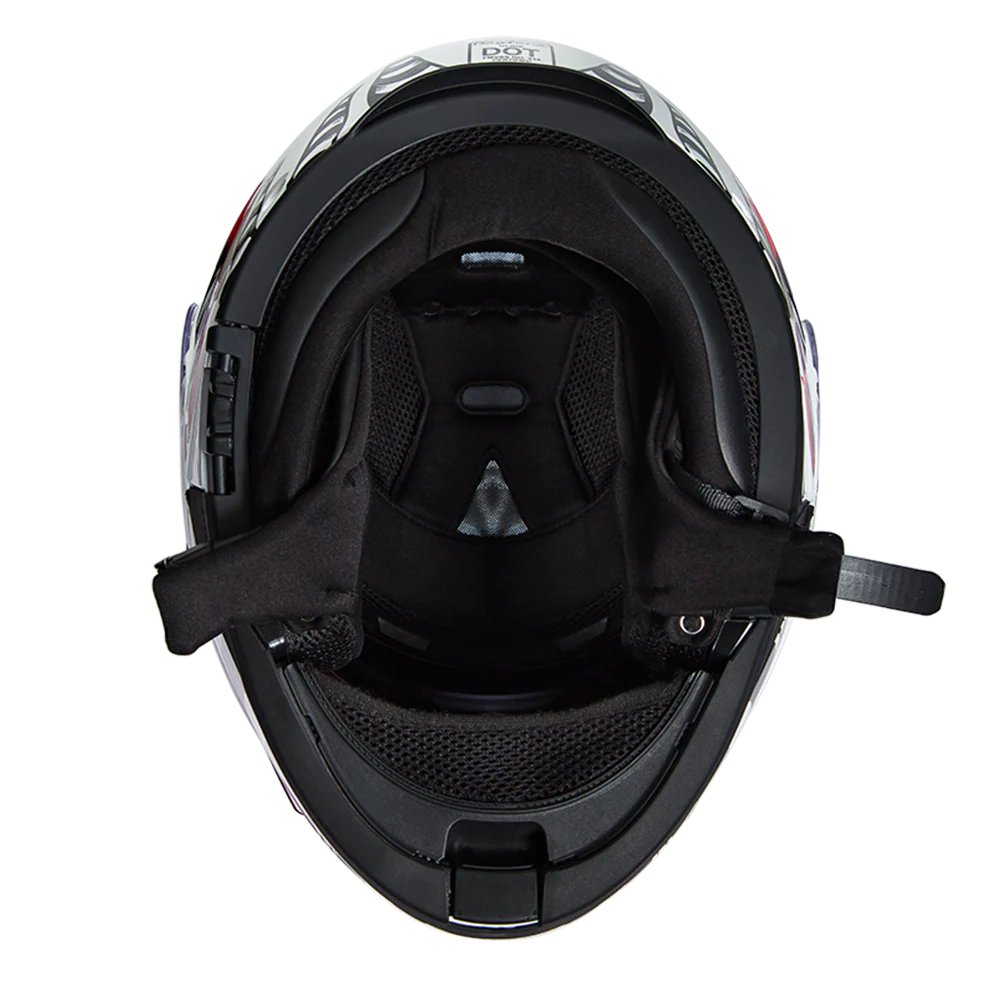 Daytona Glide Modular Motorcycle Helmet - DOT Approved, Bluetooth Ready, Dual Visor, Men/Women/Youth - W/ Phoenix