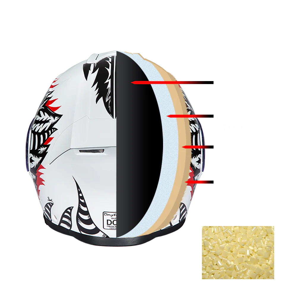 Daytona Glide Modular Motorcycle Helmet - DOT Approved, Bluetooth Ready, Dual Visor, Men/Women/Youth - W/ Phoenix
