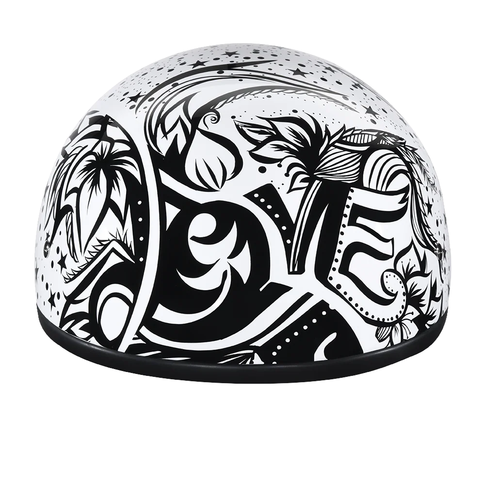 4222-dot-approved-daytona-motorcycle-half-face-helmet-skull-cap-graphics-for-men-women-scooters-atvs-utvs-choppers-w-lovesee-1.webp DOT Approved Daytona Motorcycle Half Face Helmet - Skull Cap Graphics for Men & Women, Scooters, ATVs, UTVs & Choppers - W/ Lovesee
