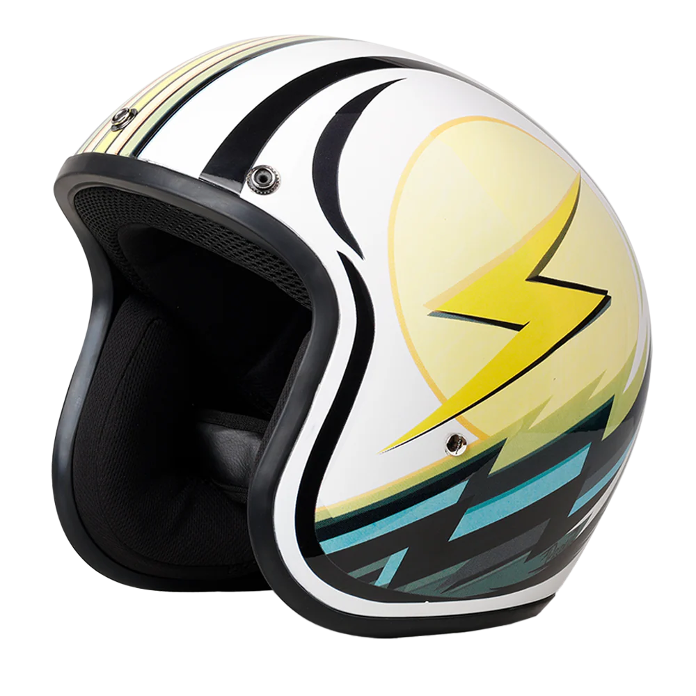 4310-dot-approved-daytona-cruiser-open-face-motorcycle-helmet-men-women-youth-with-visor-graphics-w-lightning-6.webp DOT Approved Daytona Cruiser Open Face Motorcycle Helmet - Men, Women & Youth - With Visor & Graphics - W/ Lightning