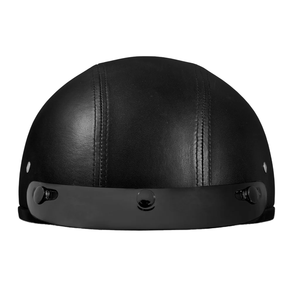 D.O.T. Daytona Skull Cap- Leather Covered