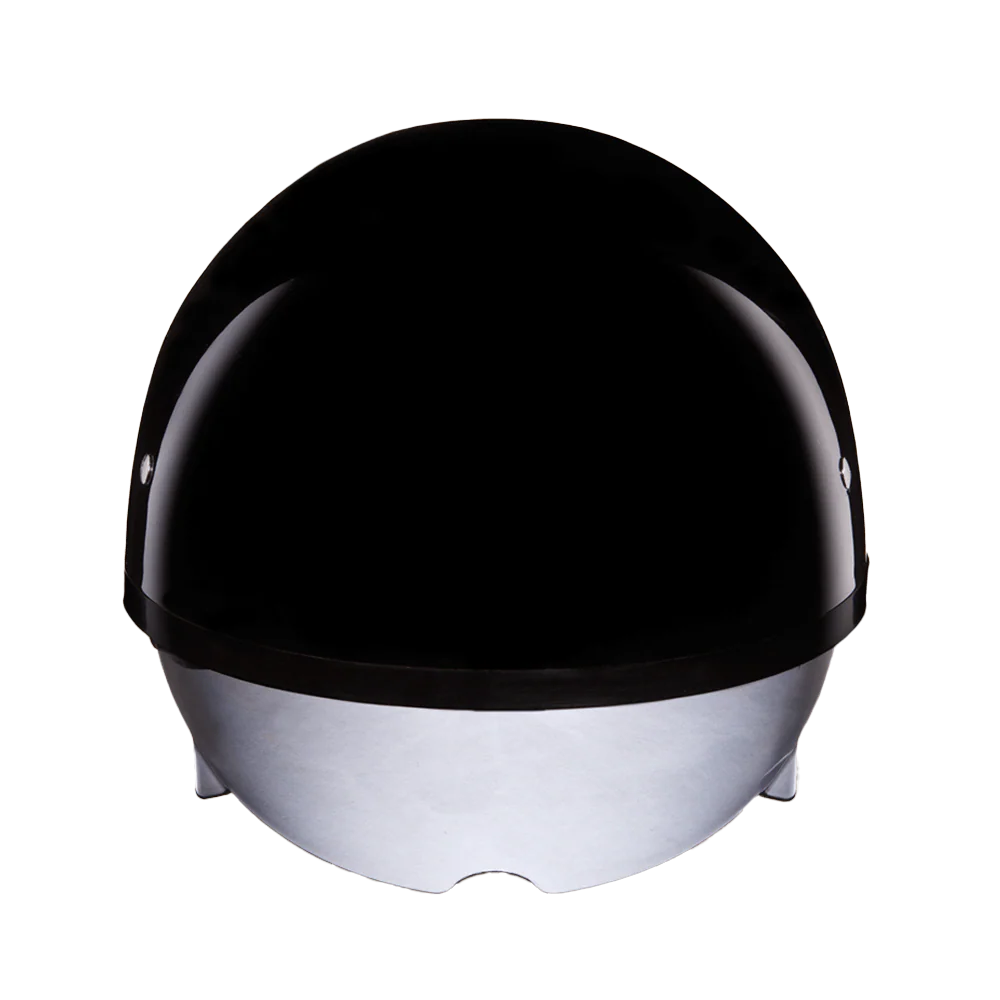 D.O.T. Daytona Skull Cap W/ Inner Shield- Hi-Gloss Black