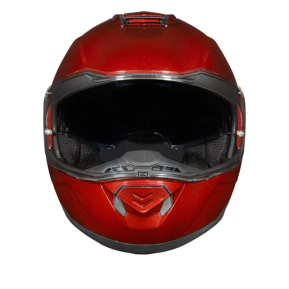 Daytona Glide Modular Motorcycle Helmet - DOT Approved, Bluetooth Ready, Dual Visor, Men/Women/Youth - Black Cherry