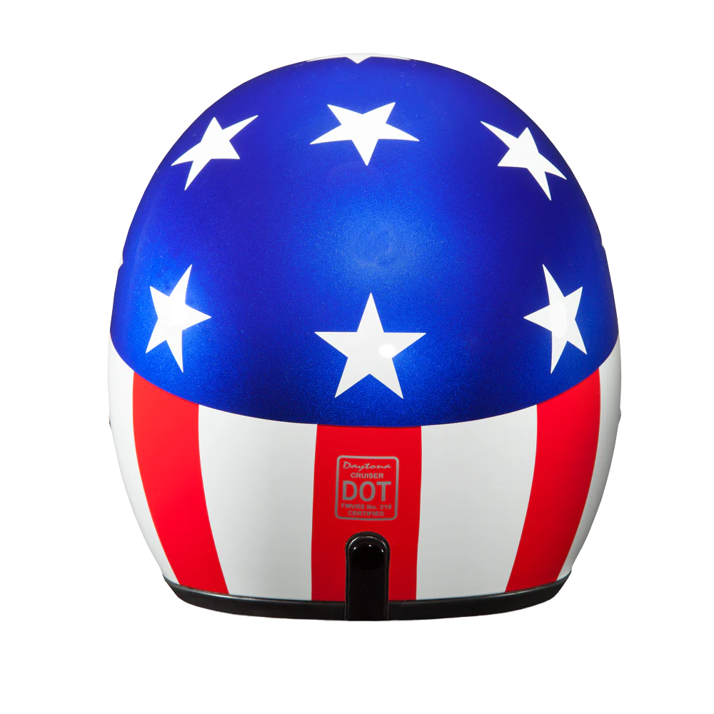 4636-dot-approved-daytona-cruiser-open-face-motorcycle-helmet-men-women-youth-with-visor-graphics-w-captain-america-4.webp DOT Approved Daytona Cruiser Open Face Motorcycle Helmet - Men, Women & Youth - With Visor & Graphics - W/ Captain America
