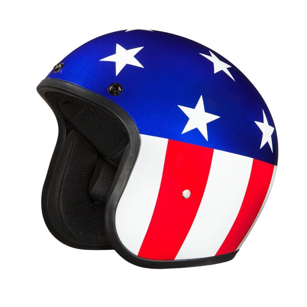 4636-dot-approved-daytona-cruiser-open-face-motorcycle-helmet-men-women-youth-with-visor-graphics-w-captain-america-6.webp DOT Approved Daytona Cruiser Open Face Motorcycle Helmet - Men, Women & Youth - With Visor & Graphics - W/ Captain America