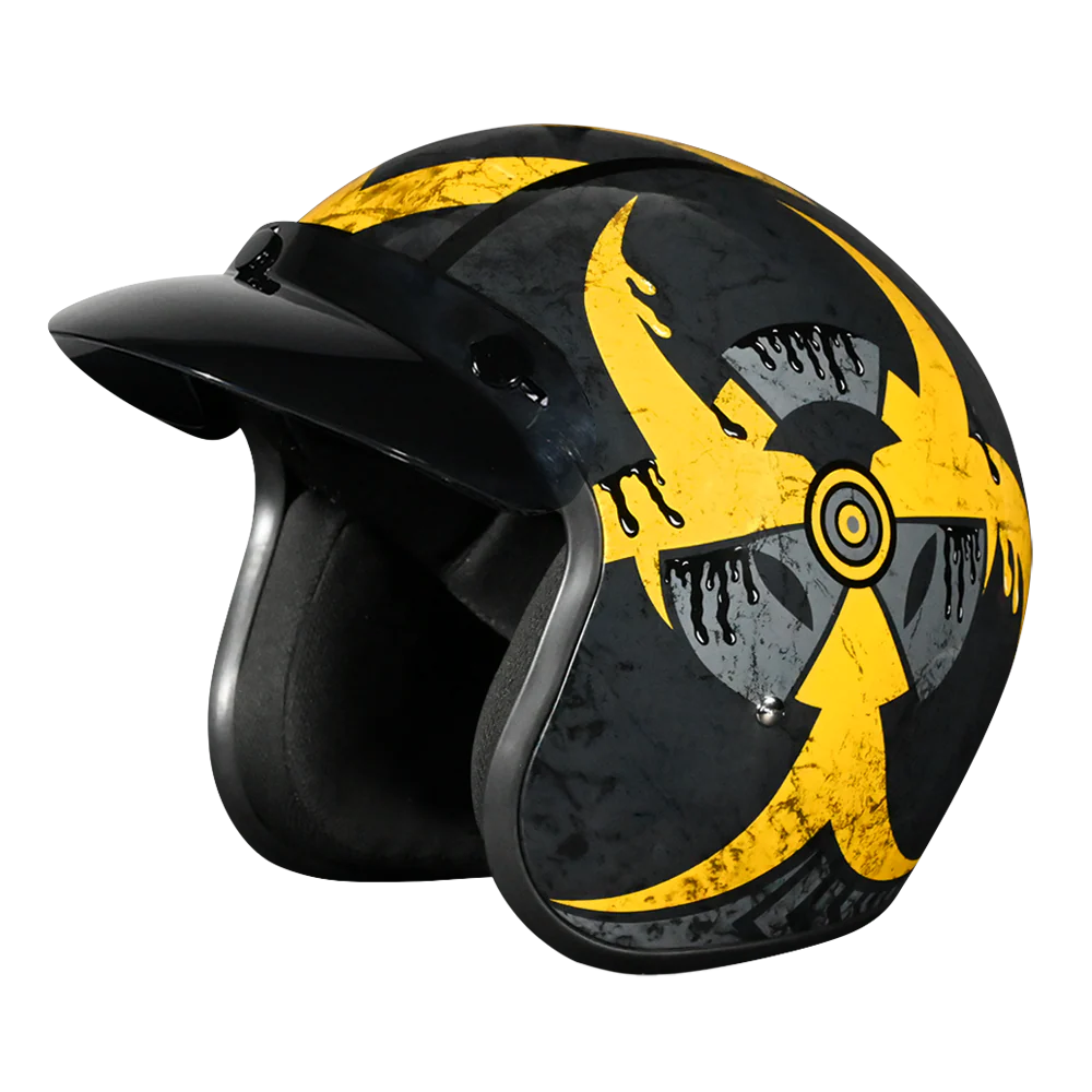 4667-dot-approved-daytona-cruiser-open-face-motorcycle-helmet-men-women-youth-with-visor-graphics-w-toxic-1.webp DOT Approved Daytona Cruiser Open Face Motorcycle Helmet - Men, Women & Youth - With Visor & Graphics - W/ Toxic