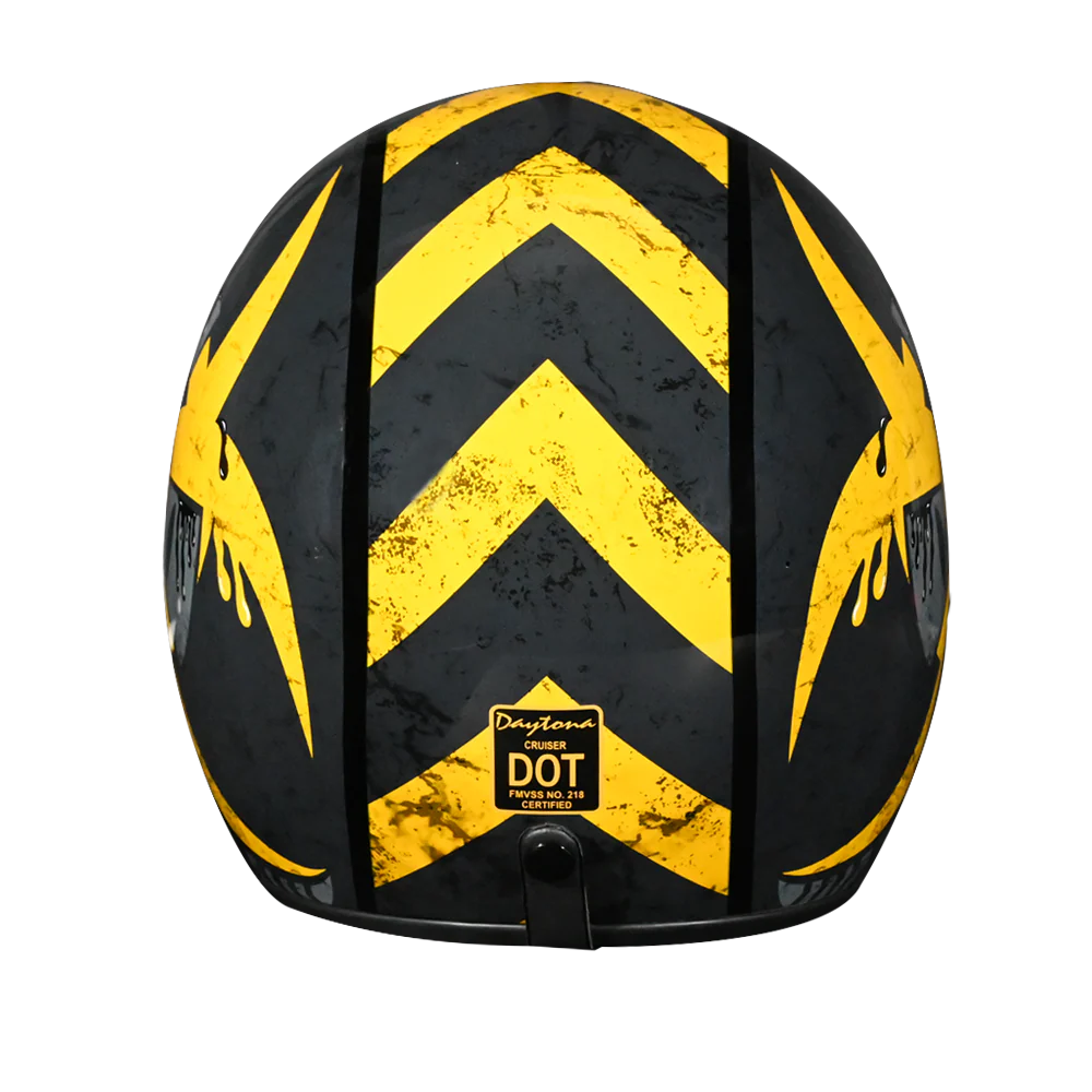 4667-dot-approved-daytona-cruiser-open-face-motorcycle-helmet-men-women-youth-with-visor-graphics-w-toxic-4.webp DOT Approved Daytona Cruiser Open Face Motorcycle Helmet - Men, Women & Youth - With Visor & Graphics - W/ Toxic