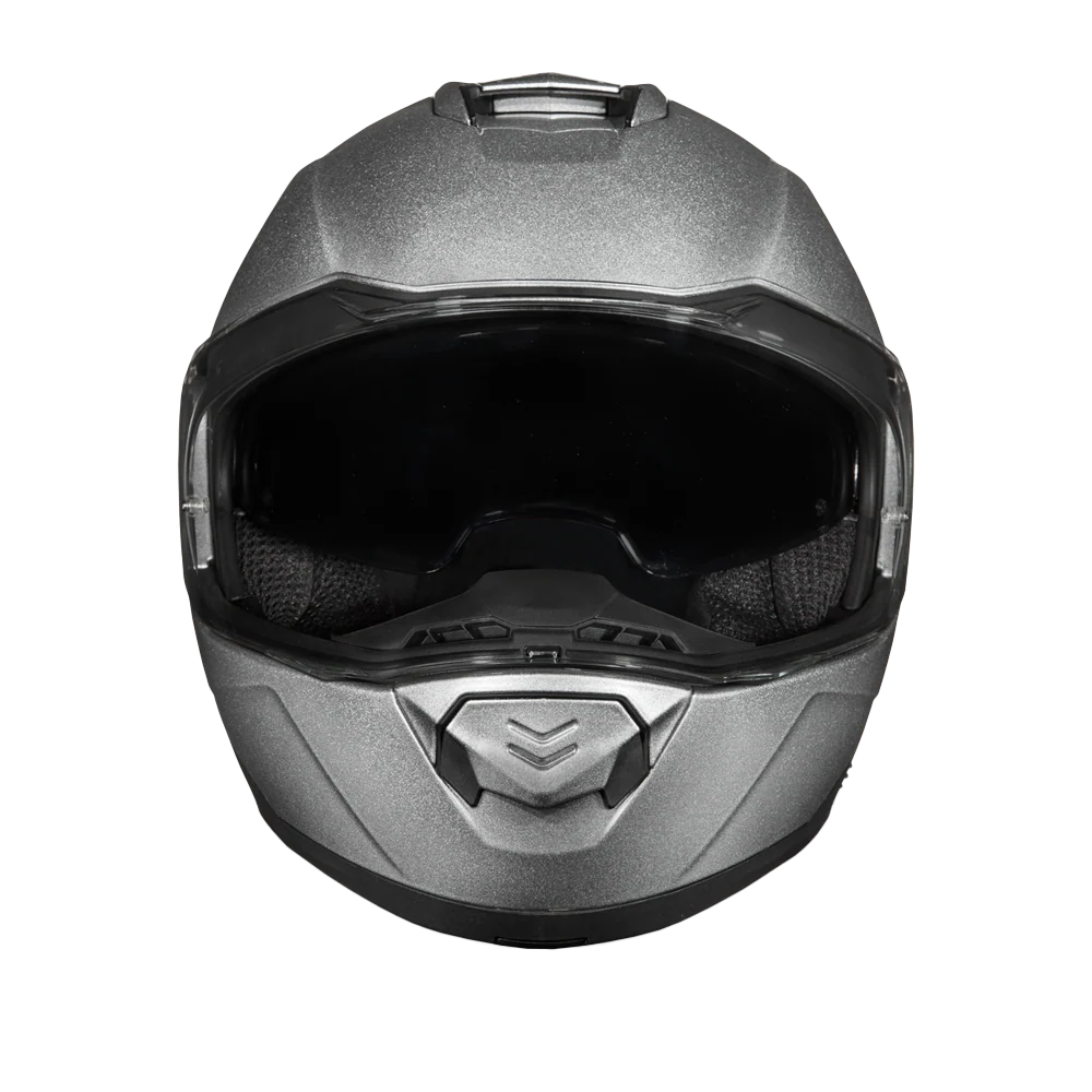 Daytona Glide Modular Motorcycle Helmet - DOT Approved, Bluetooth Ready, Dual Visor, Men/Women/Youth- Silver Metallic