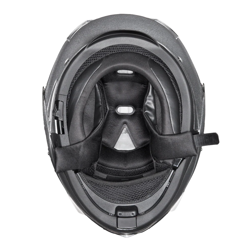 Daytona Glide Modular Motorcycle Helmet - DOT Approved, Bluetooth Ready, Dual Visor, Men/Women/Youth- Silver Metallic
