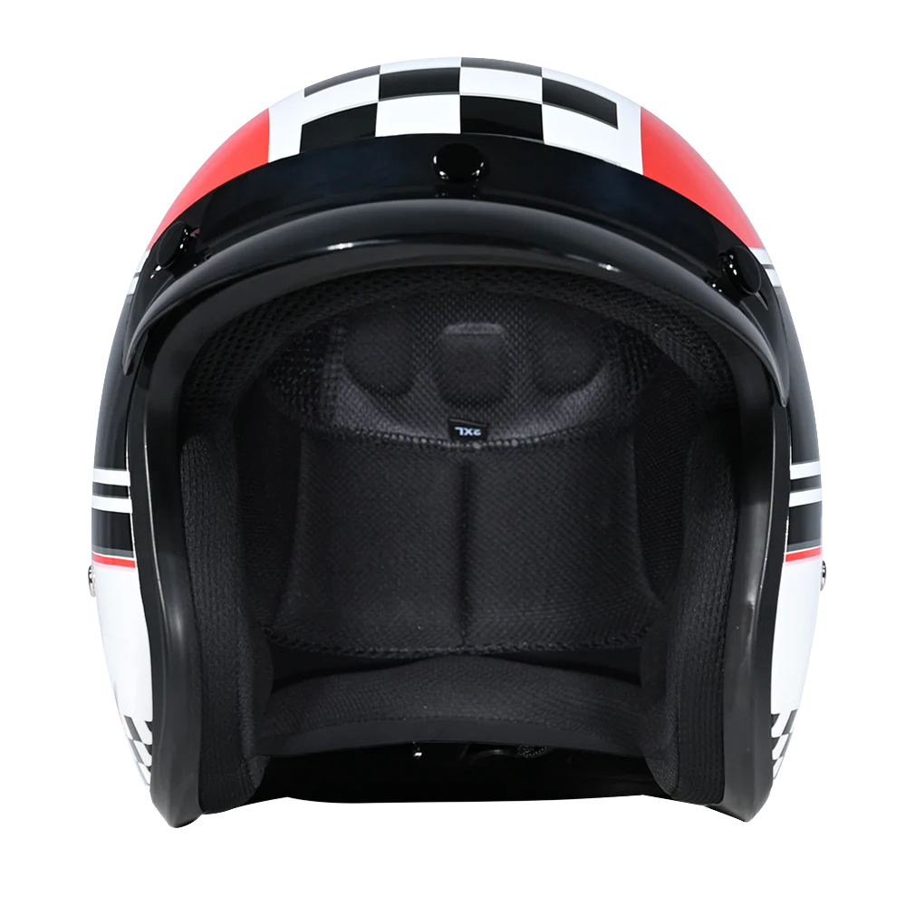 DOT Approved Daytona Cruiser Open Face Motorcycle Helmet - Men, Women & Youth - With Visor & Graphics - W/ Daytona Classic