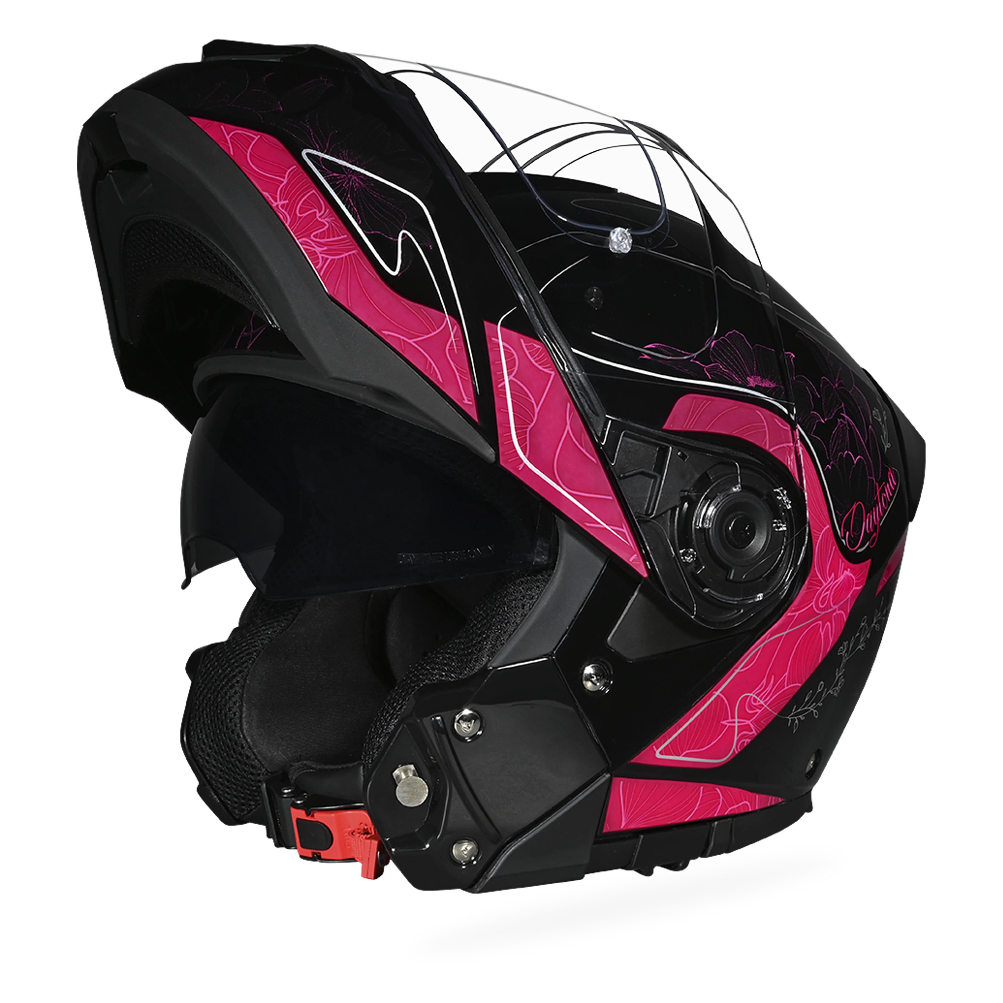 4786-daytona-glide-modular-motorcycle-helmet-dot-approved-bluetooth-ready-dual-visor-men-women-youth-w-flowers-1.webp Daytona Glide Modular Motorcycle Helmet - DOT Approved, Bluetooth Ready, Dual Visor, Men/Women/Youth - W/ Flowers
