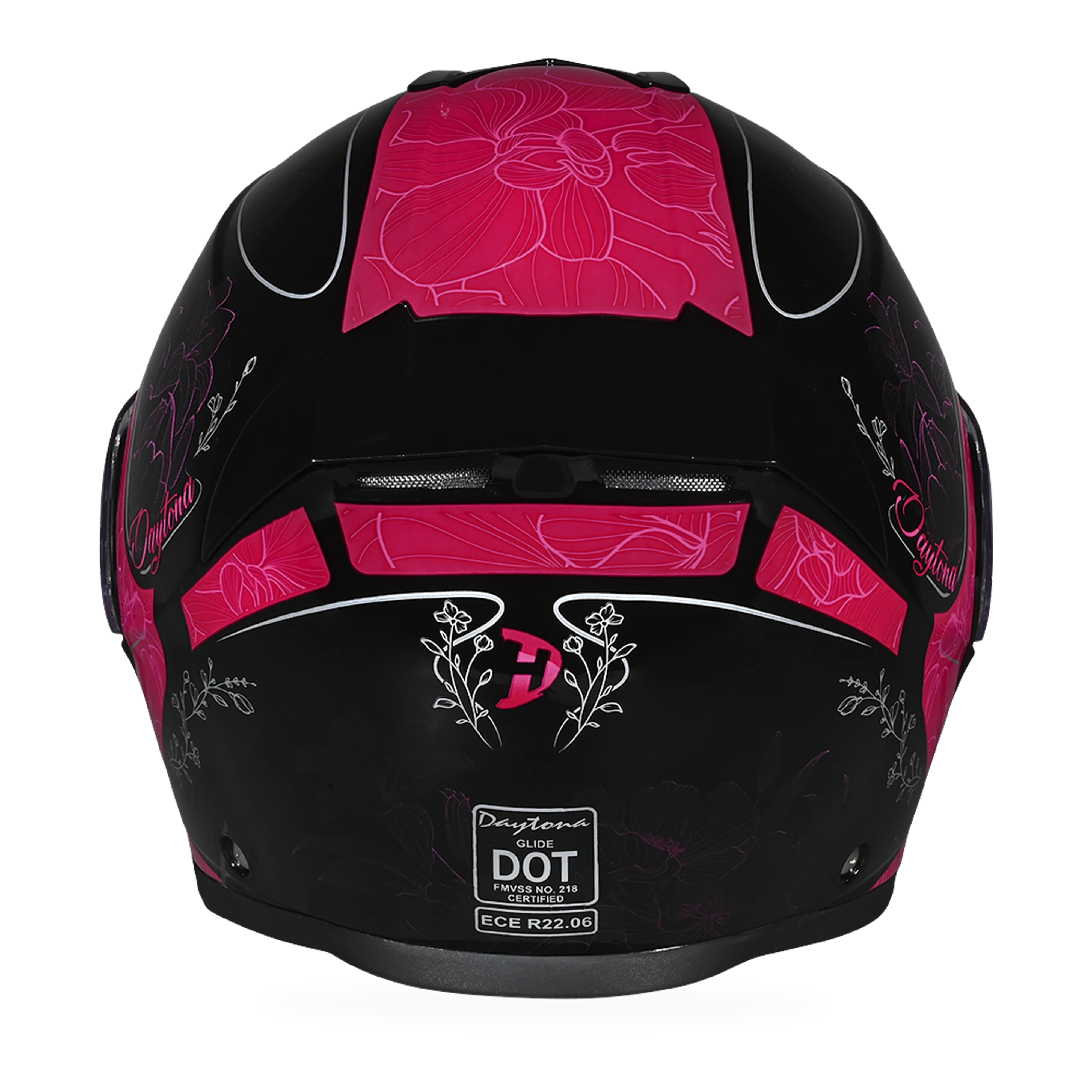 4786-daytona-glide-modular-motorcycle-helmet-dot-approved-bluetooth-ready-dual-visor-men-women-youth-w-flowers-4.webp Daytona Glide Modular Motorcycle Helmet - DOT Approved, Bluetooth Ready, Dual Visor, Men/Women/Youth - W/ Flowers