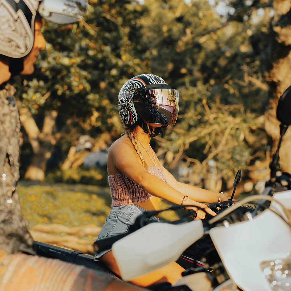 4864-dot-approved-daytona-cruiser-open-face-motorcycle-helmet-men-women-youth-with-visor-graphics-w-tribal-9.webp DOT Approved Daytona Cruiser Open Face Motorcycle Helmet - Men, Women & Youth - With Visor & Graphics - W/ Tribal