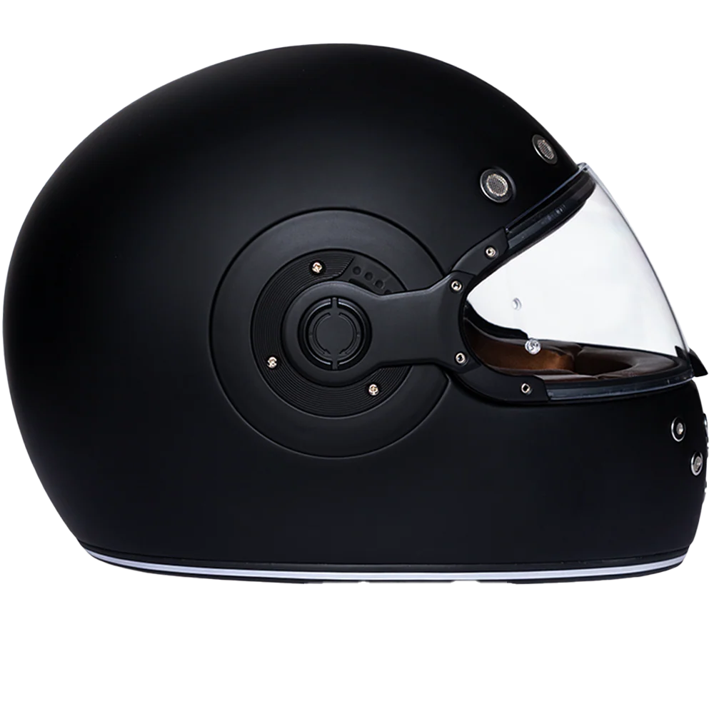 4896-dot-daytona-retro-full-face-motorcycle-helmet-vintage-style-for-men-women-youth-dull-black-w-dull-black-accents-4.webp DOT Daytona Retro Full Face Motorcycle Helmet: Vintage Style for Men, Women, & Youth - Dull Black W/ Dull Black Accents