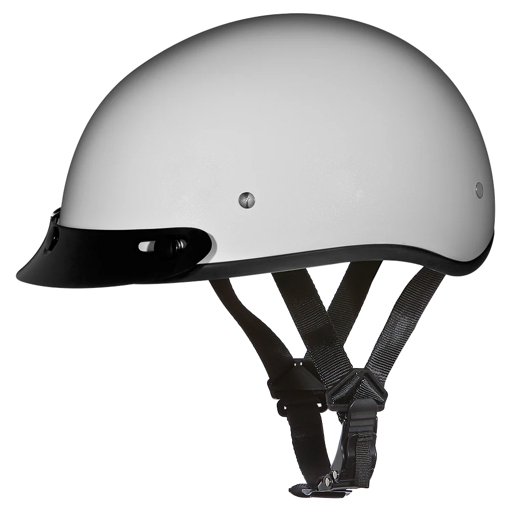 4937-dot-approved-daytona-skull-cap-half-shell-motorcycle-helmet-beanie-style-for-motorcycles-cruisers-scooters-and-mopeds-pearl-white-1.webp DOT Approved Daytona Skull Cap Half Shell Motorcycle Helmet - Beanie Style for Motorcycles, Cruisers, Scooters, and Mopeds - Pearl White