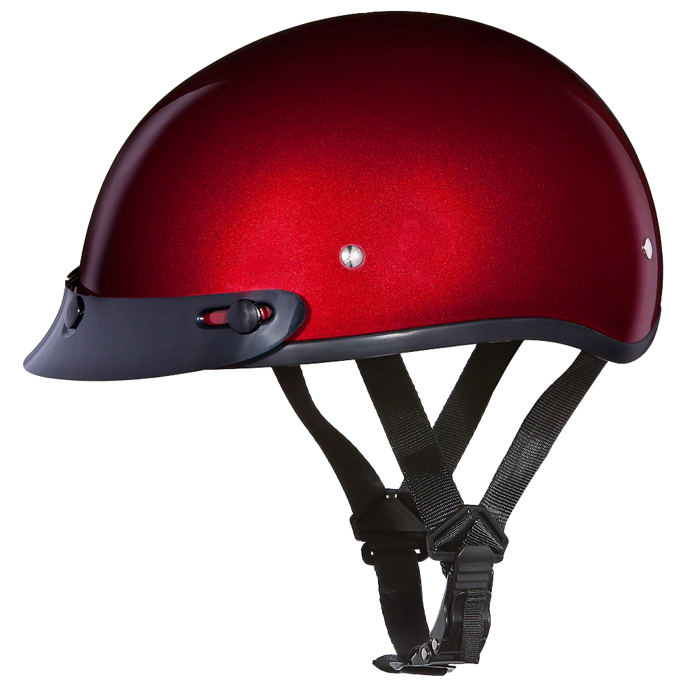 4970-dot-approved-daytona-skull-cap-half-shell-motorcycle-helmet-beanie-style-for-motorcycles-cruisers-scooters-and-mopeds-black-cherry-1.webp DOT Approved Daytona Skull Cap Half Shell Motorcycle Helmet - Beanie Style for Motorcycles, Cruisers, Scooters, and Mopeds - Black Cherry