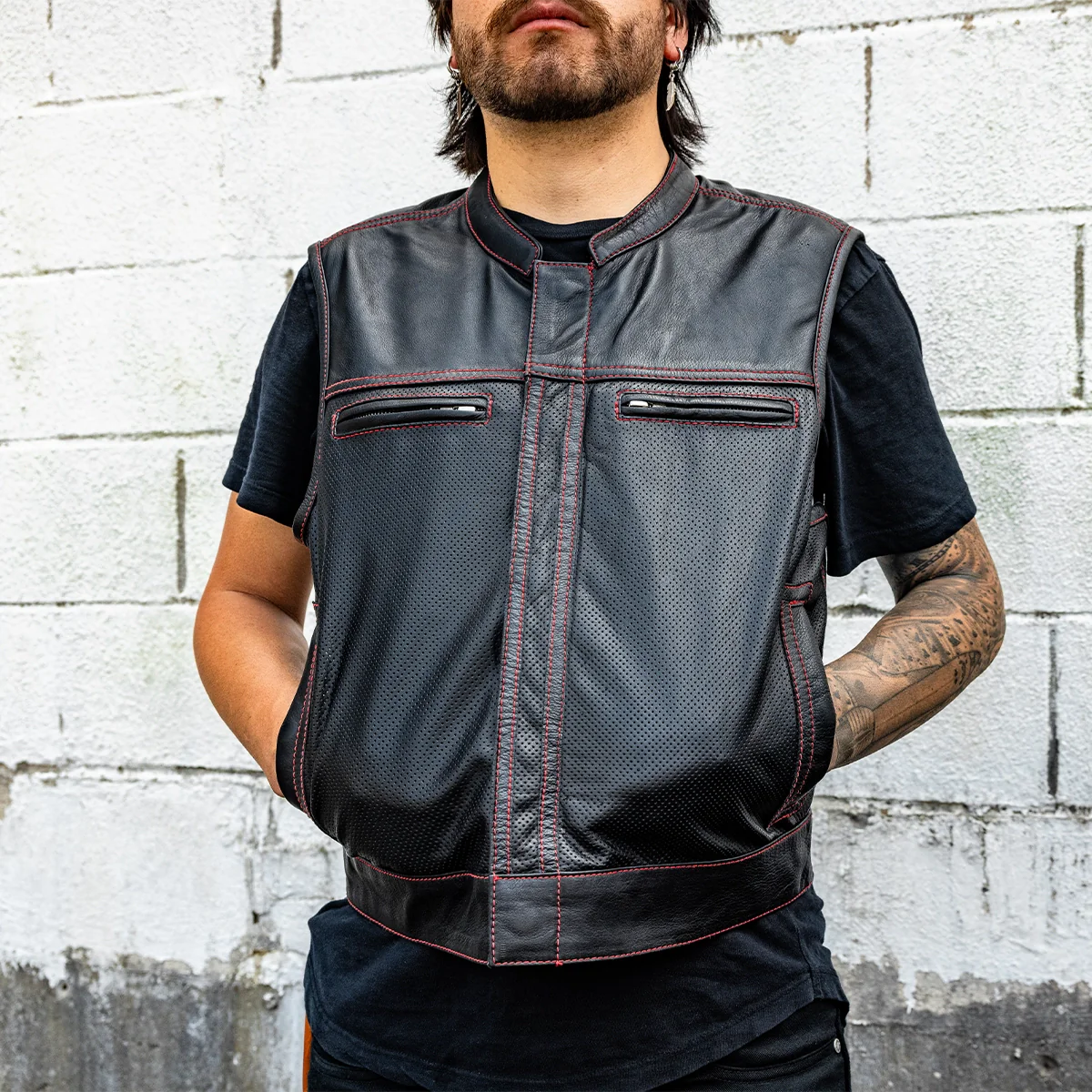498-lowrider-perforated-men-s-leather-vest-6.webp Lowrider Perforated Men's Leather Vest