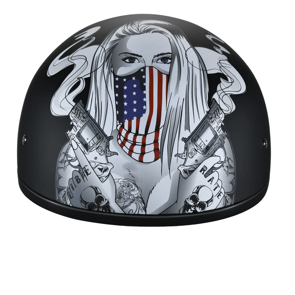 5047-dot-approved-daytona-motorcycle-half-face-helmet-skull-cap-graphics-for-men-women-scooters-atvs-utvs-choppers-w-make-em-pay-1.webp DOT Approved Daytona Motorcycle Half Face Helmet - Skull Cap Graphics for Men & Women, Scooters, ATVs, UTVs & Choppers - W/ Make 'Em Pay