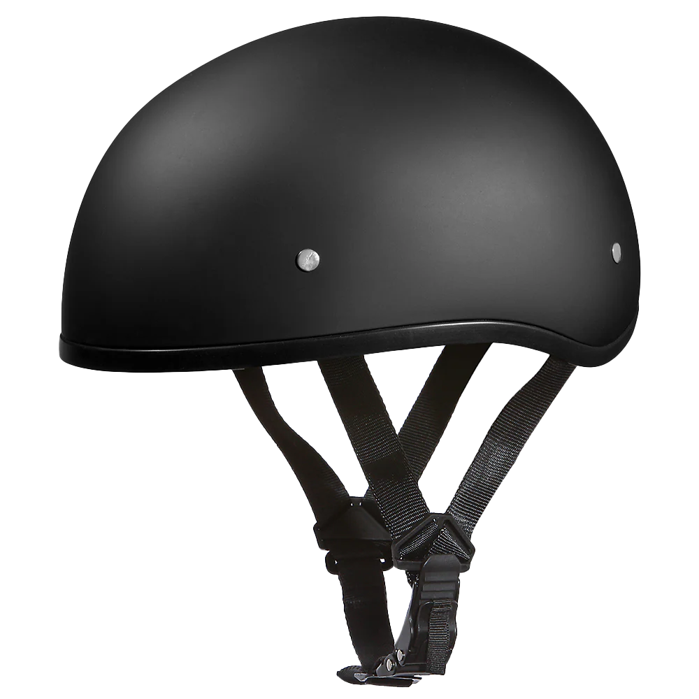 DOT Approved Daytona Skull Cap Half Shell Motorcycle Helmet - Beanie Style for Motorcycles, Cruisers, Scooters, and Mopeds W/O Visor- Dull Black