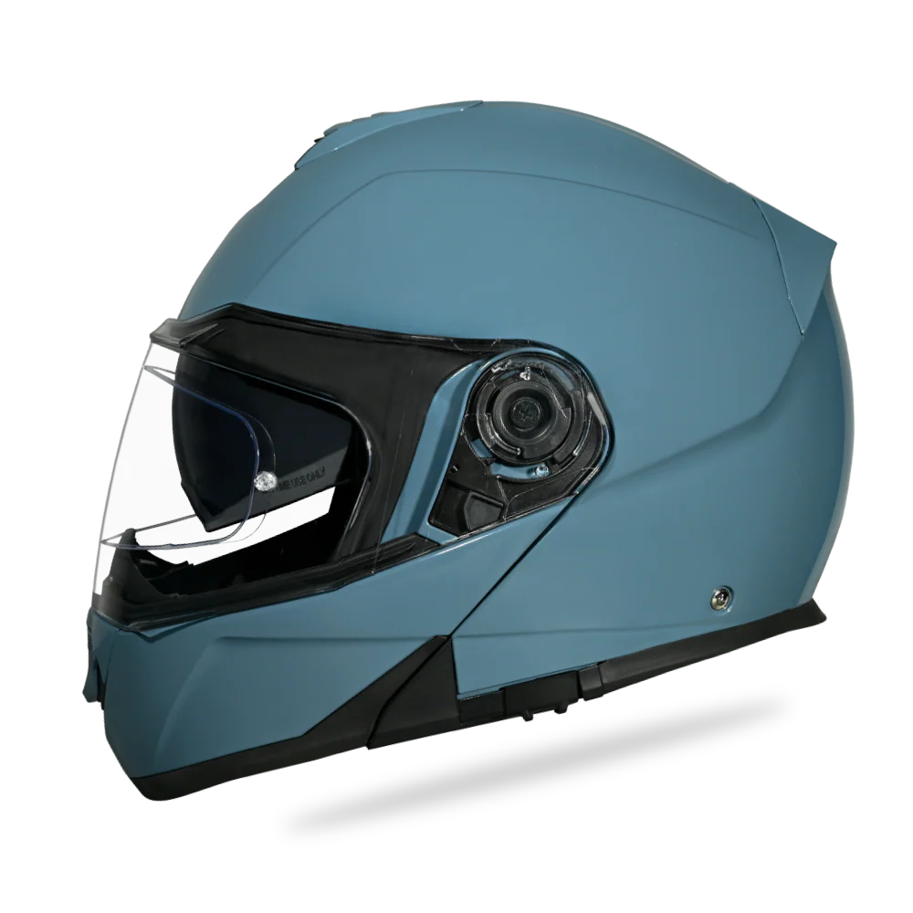 Daytona Glide Modular Motorcycle Helmet - DOT Approved, Bluetooth Ready, Dual Visor, Men/Women/Youth- Shark Blu