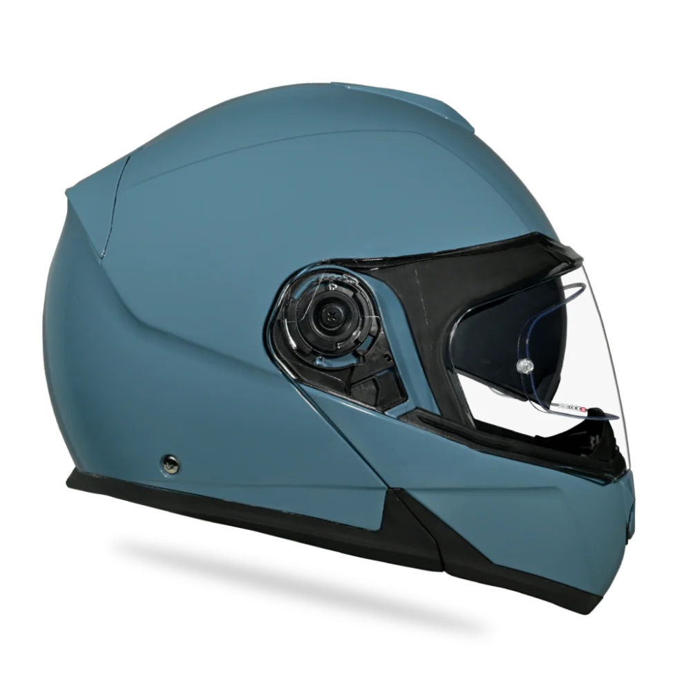 Daytona Glide Modular Motorcycle Helmet - DOT Approved, Bluetooth Ready, Dual Visor, Men/Women/Youth- Shark Blu