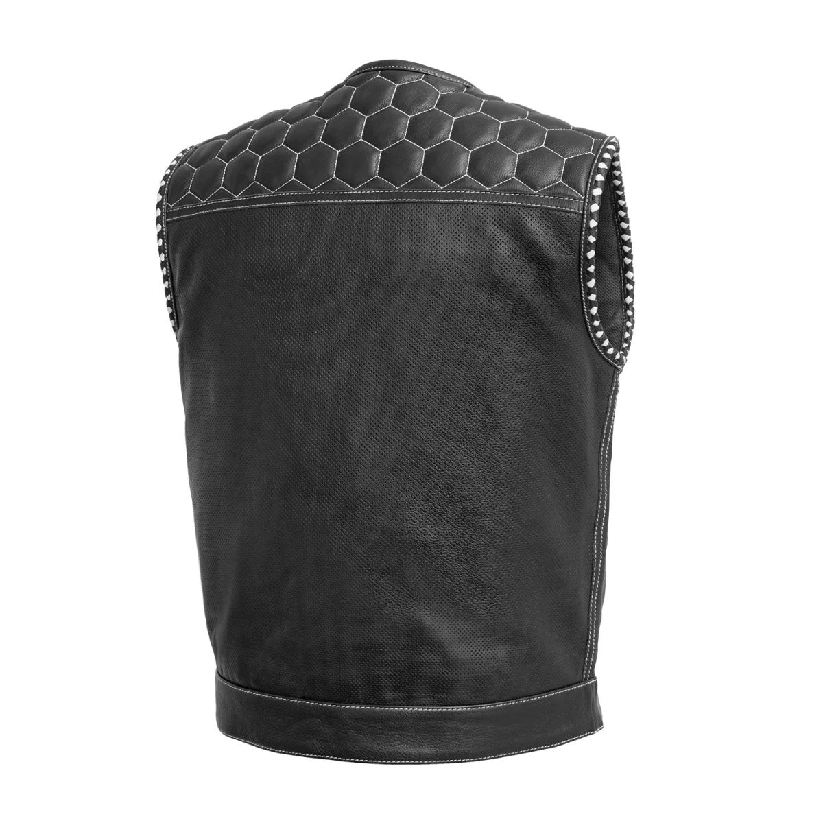 526-hornet-perforated-men-s-club-style-leather-vest-2.webp Hornet Perforated Men's Club Style Leather Vest