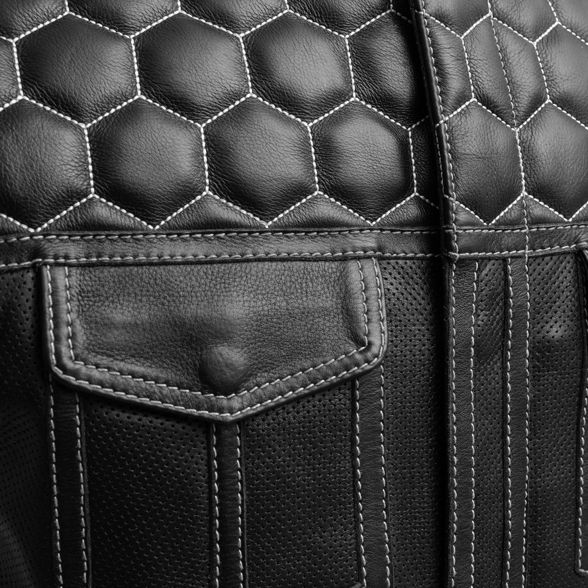 526-hornet-perforated-men-s-club-style-leather-vest-3.jpg Hornet Perforated Men's Club Style Leather Vest