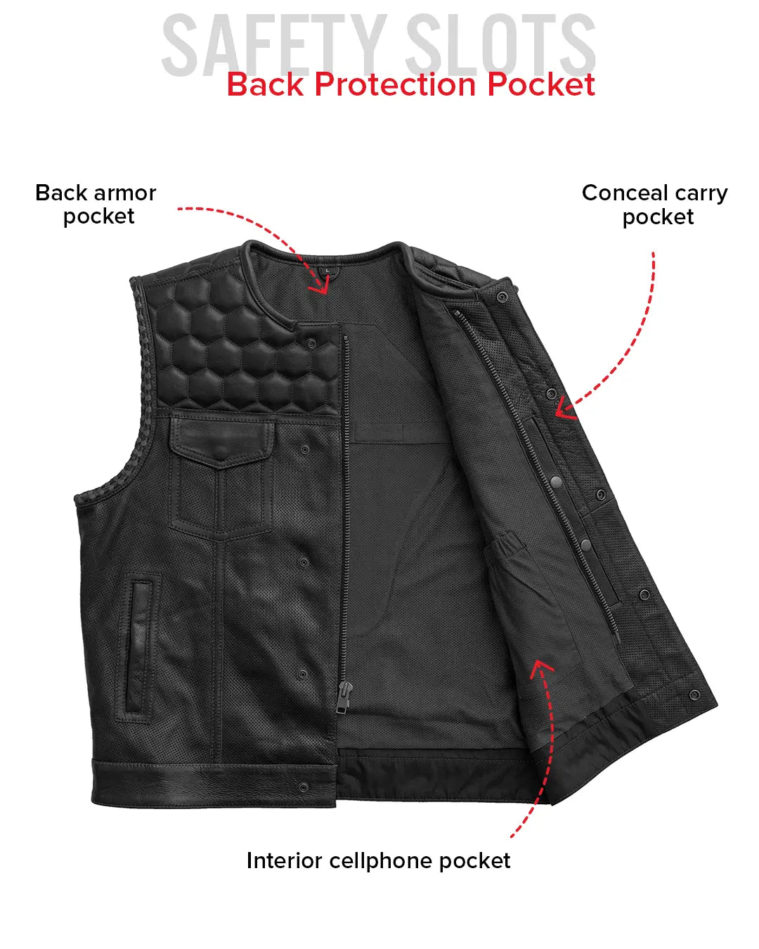 526-hornet-perforated-men-s-club-style-leather-vest-30.jpg Hornet Perforated Men's Club Style Leather Vest