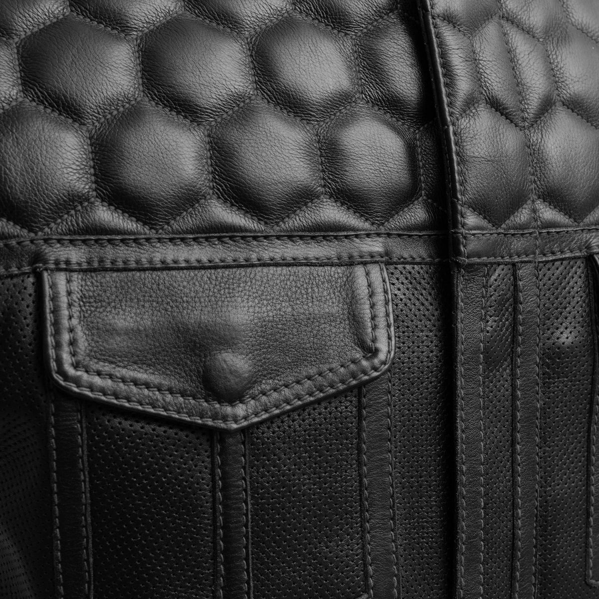 526-hornet-perforated-men-s-club-style-leather-vest-8.jpg Hornet Perforated Men's Club Style Leather Vest
