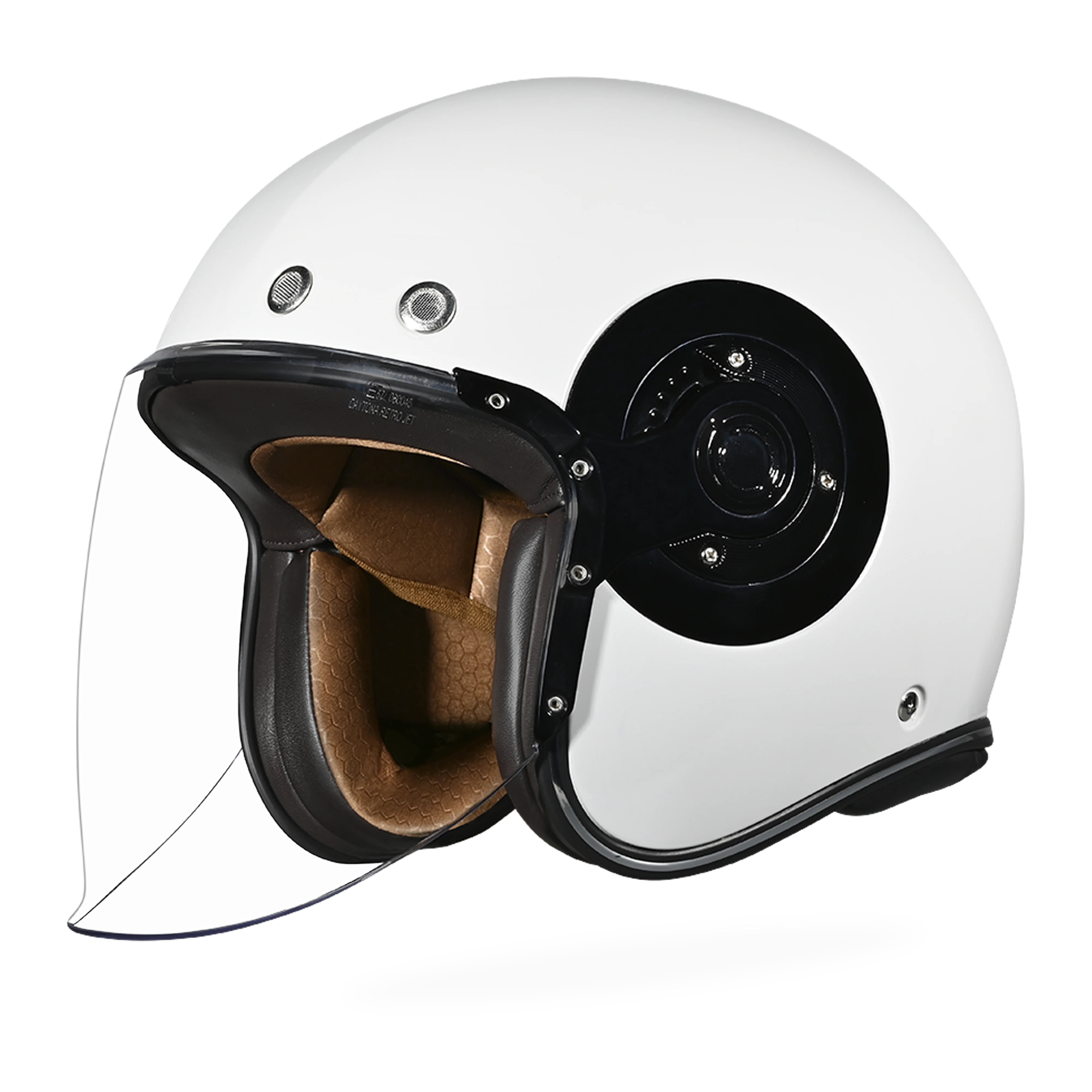 D.O.T. & ECE Daytona Retro Jet- Hi-Gloss White