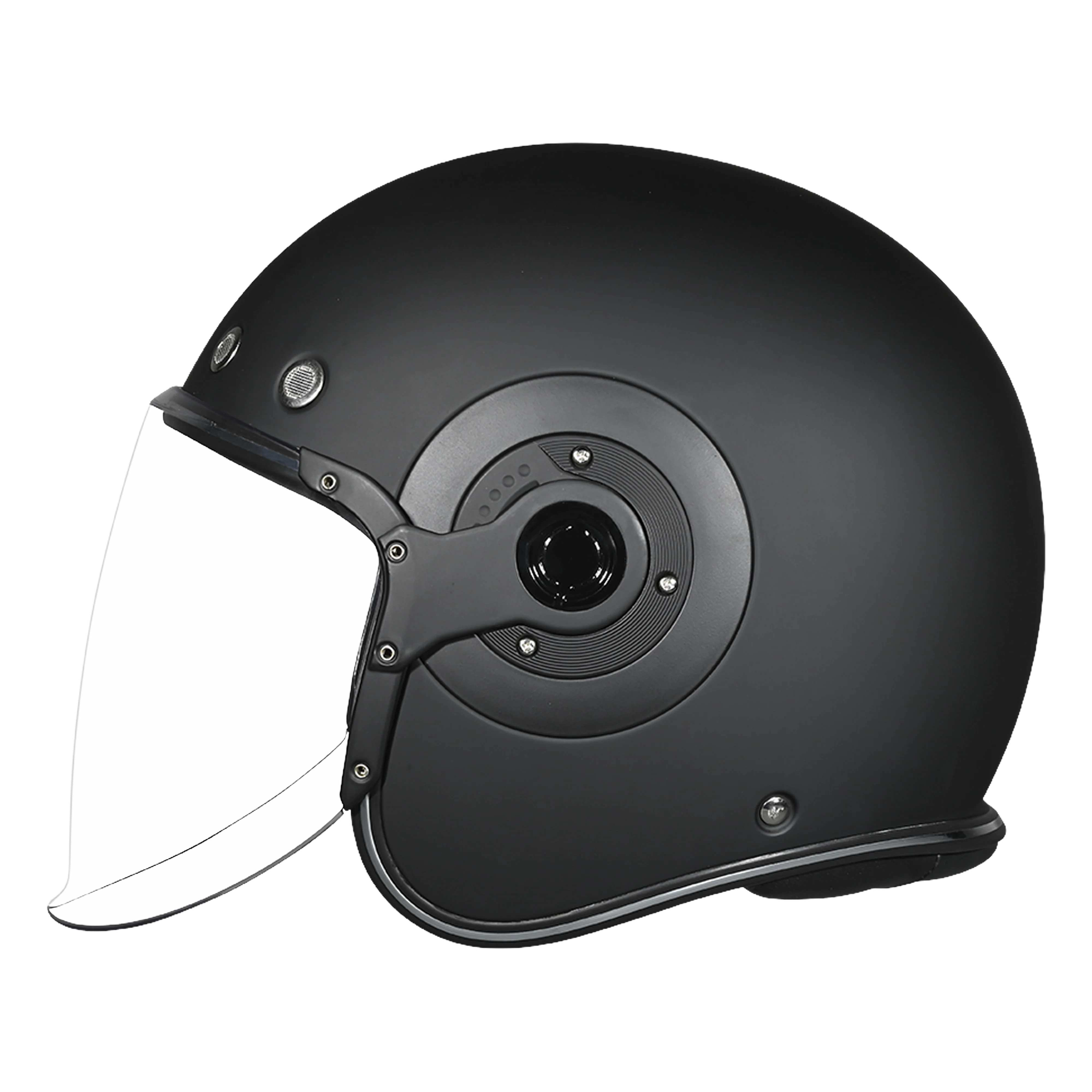 D.O.T. & ECE Daytona Retro Jet- Dull Black