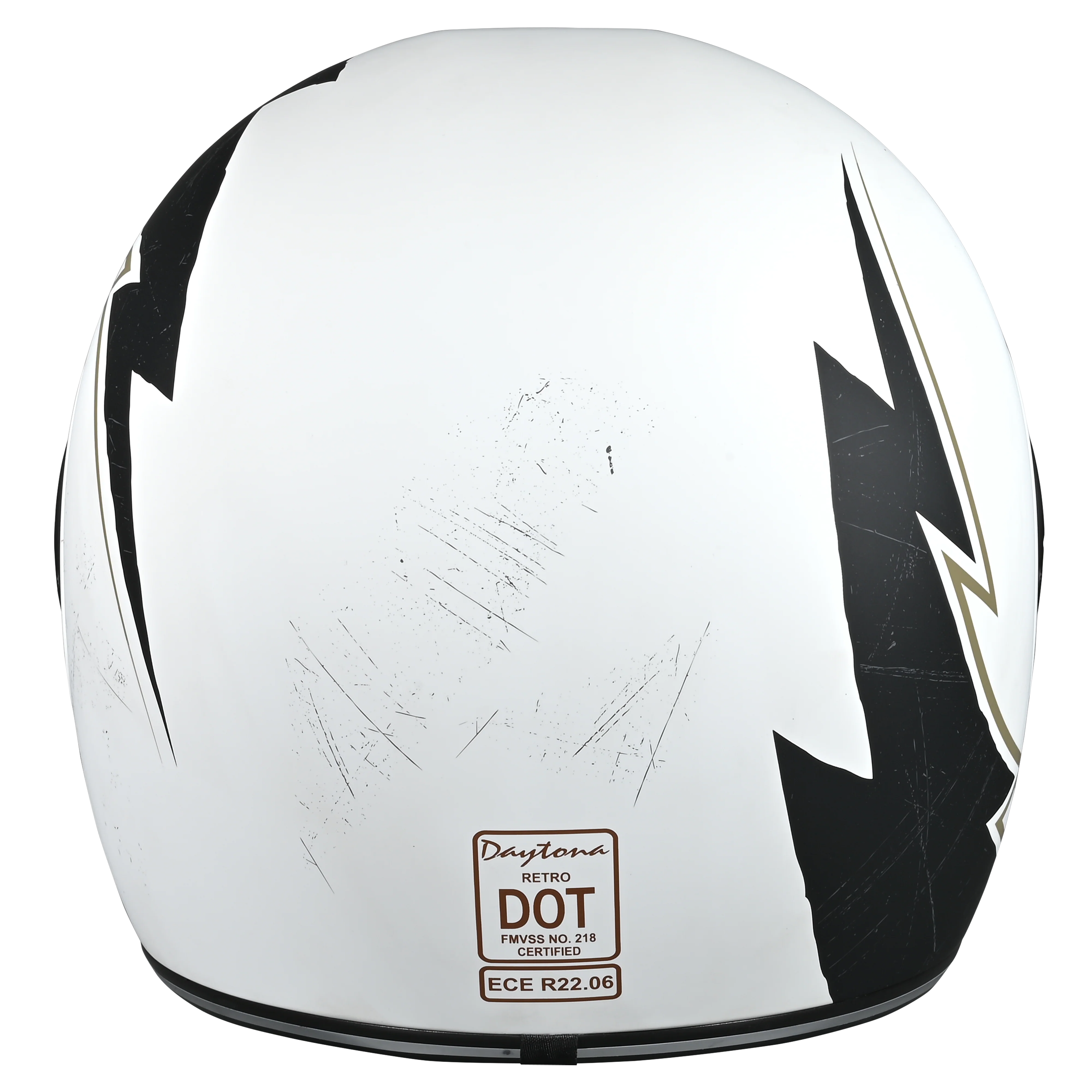 DOT Daytona Retro Full Face Motorcycle Helmet: Vintage Style for Men, Women, & Youth - W/ Blitz