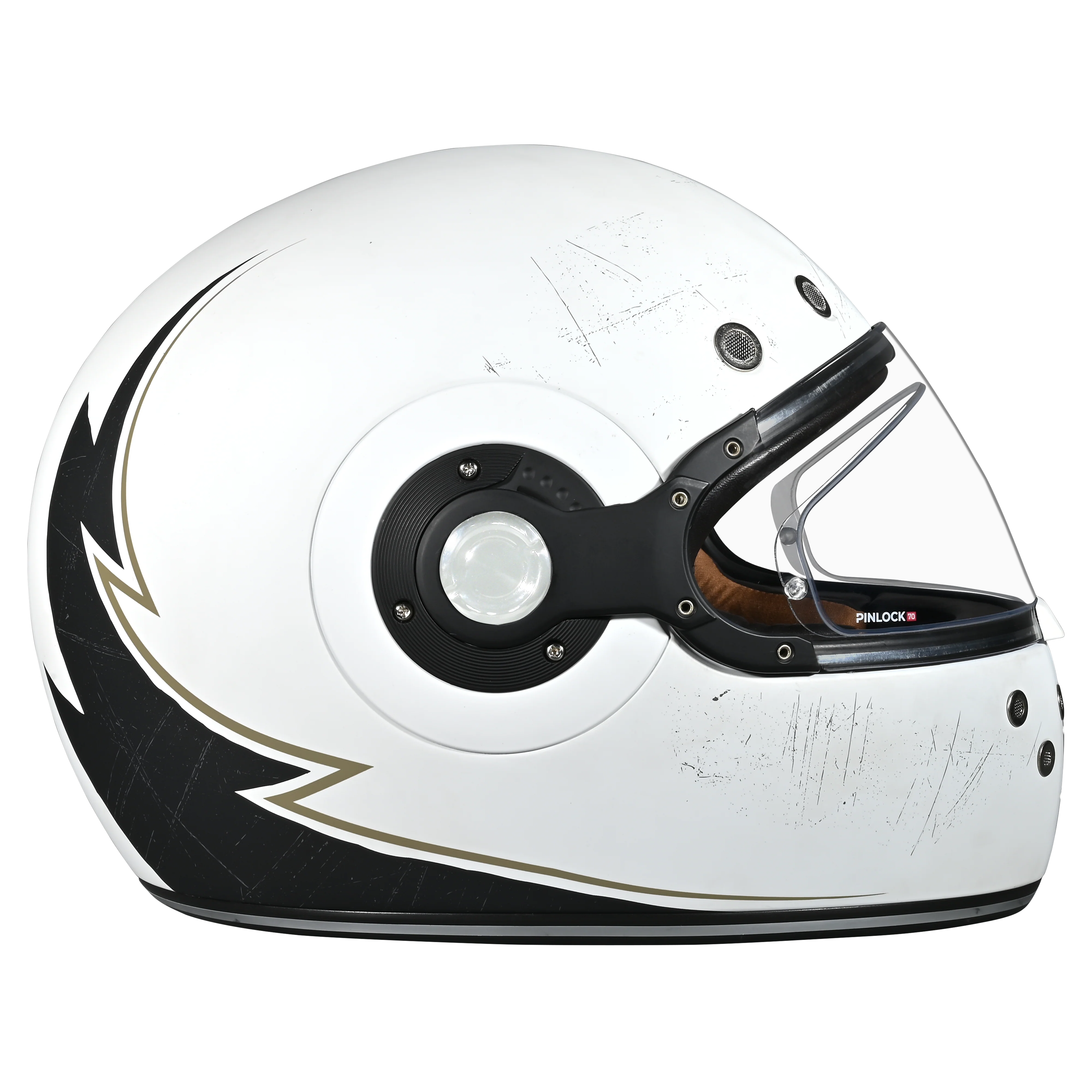 DOT Daytona Retro Full Face Motorcycle Helmet: Vintage Style for Men, Women, & Youth - W/ Blitz