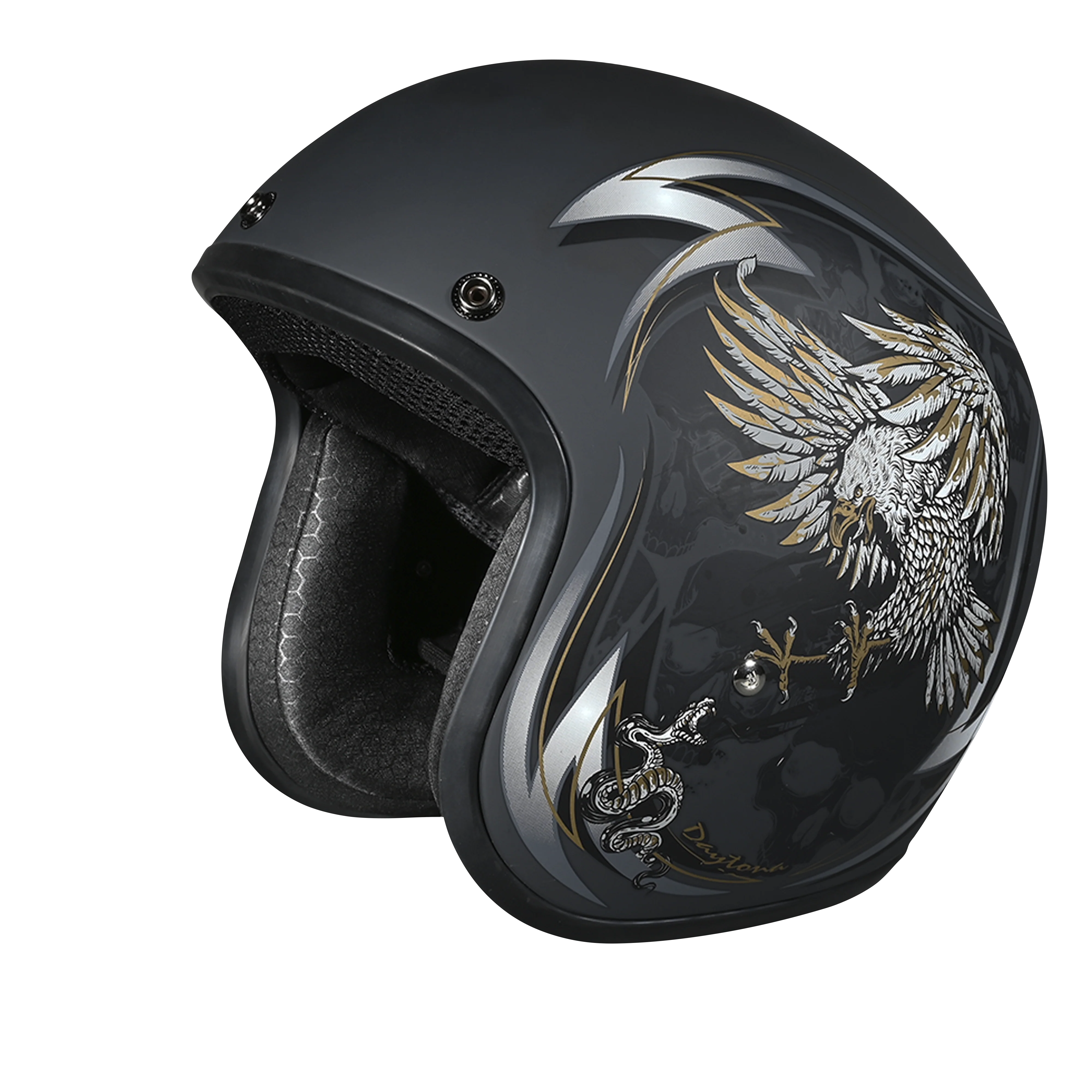 5329-dot-approved-daytona-cruiser-open-face-motorcycle-helmet-men-women-youth-with-visor-graphics-w-wild-soul-6.webp DOT Approved Daytona Cruiser Open Face Motorcycle Helmet - Men, Women & Youth - With Visor & Graphics - W/ Wild Soul