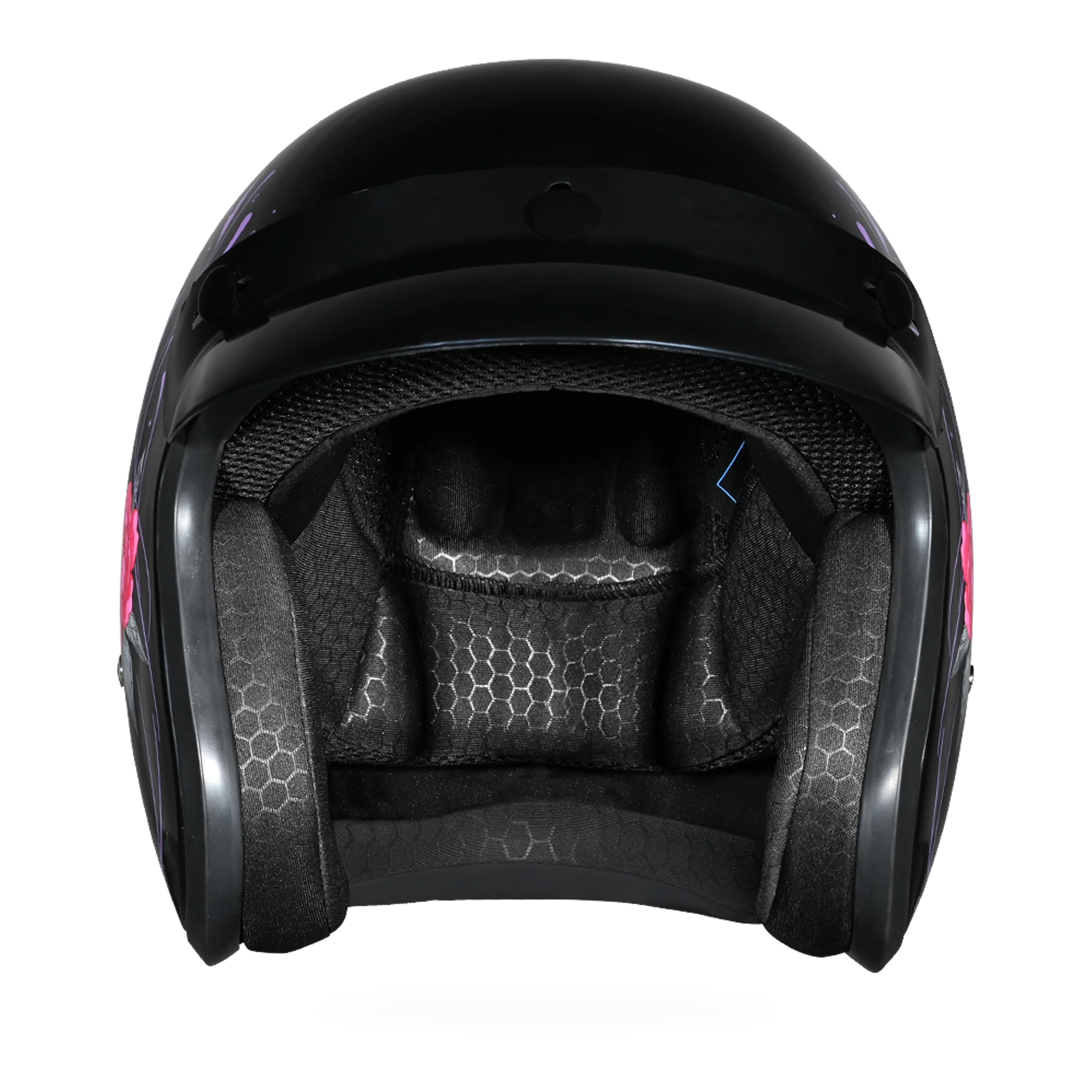 5384-dot-approved-daytona-cruiser-open-face-motorcycle-helmet-men-women-youth-with-visor-graphics-w-butterfly-2.webp DOT Approved Daytona Cruiser Open Face Motorcycle Helmet - Men, Women & Youth - With Visor & Graphics - W/ Butterfly
