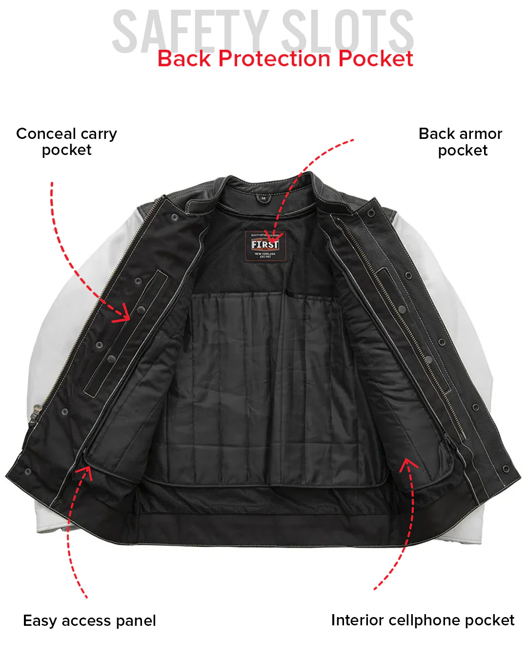 Vincent Men's Cafe Style Leather Jacket